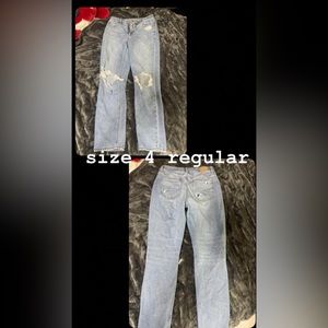 size 4 american eagle Mom jeans High rise